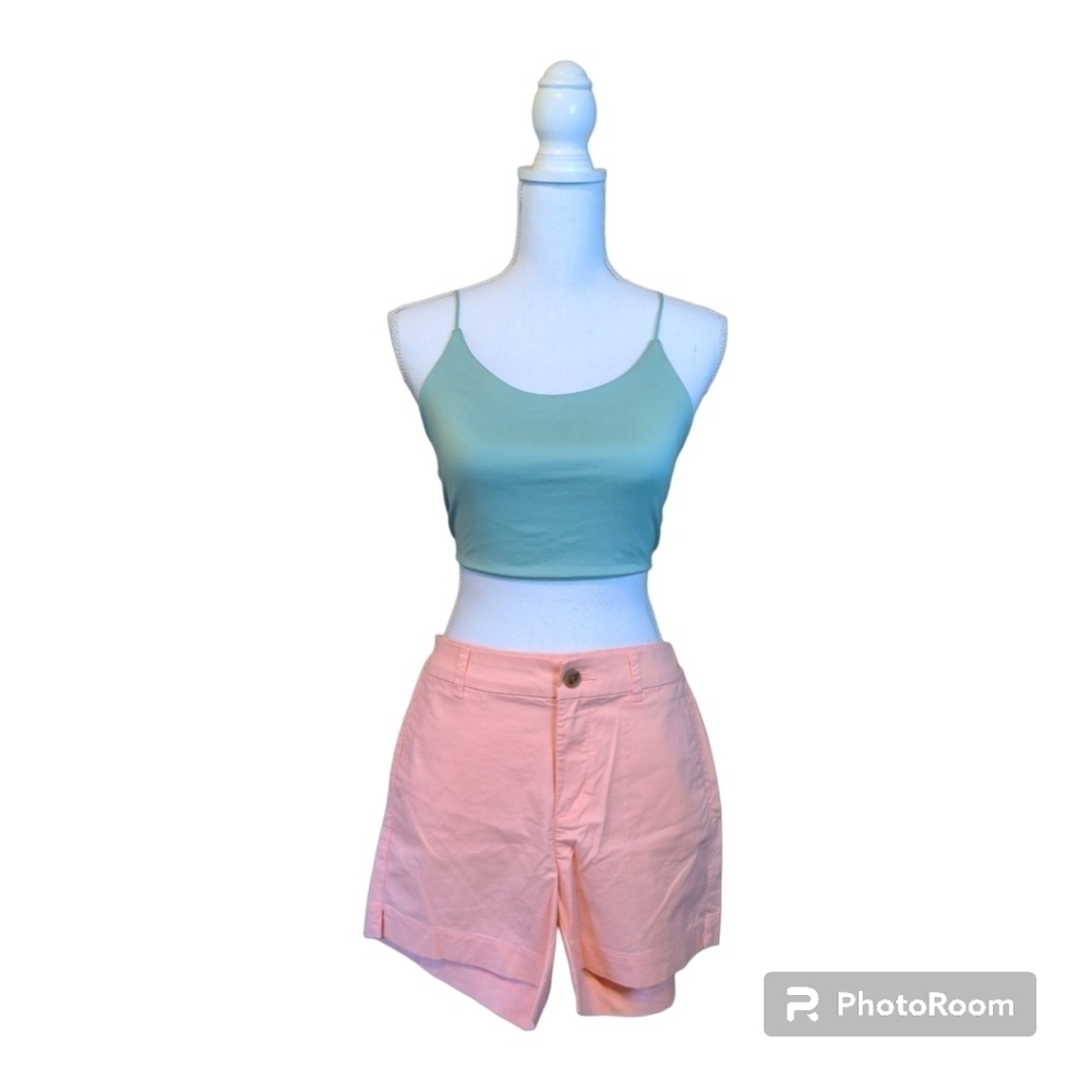 Old Navy CORAL HIGH WAISTED PASTEL mid-length shorts Sz 6 - Picture 5 of 12